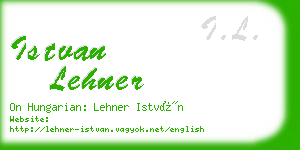 istvan lehner business card